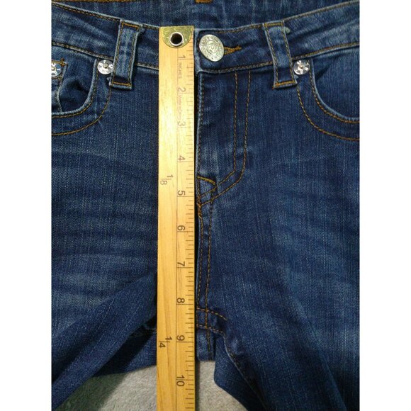 True Religion Jeans Girls 14 Blue Denim Stretch Slim Straight Savage Saloon - Picture 4 of 12